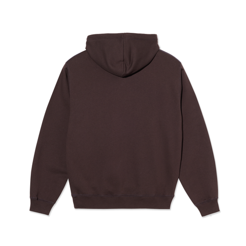 Polar Skate Co Dave Hoodie Crude Logo - Chocolate