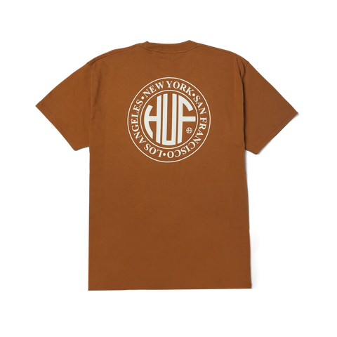 HUF Regional Tee - Brown Sugar / White