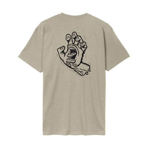 Santa Cruz Stamped Screaming Hand Tee - Stone Grey