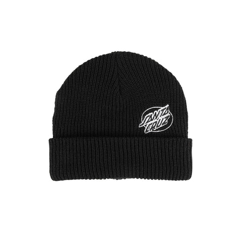 Santa Cruz Mono Lined Oval Dot Beanie - Black
