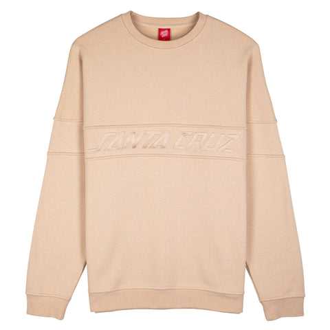 Santa Cruz Tonal Strip Panel Crew - Oatmeal