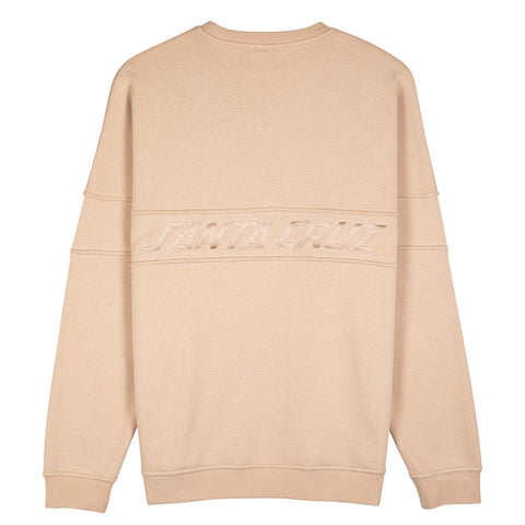 Santa Cruz Tonal Strip Panel Crew - Oatmeal