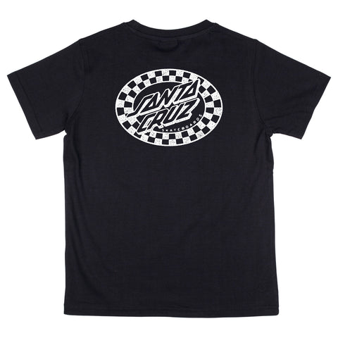 Santa Cruz Check Oval Mono Tee - Black
