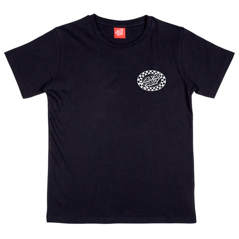 Santa Cruz Check Oval Mono Tee - Black