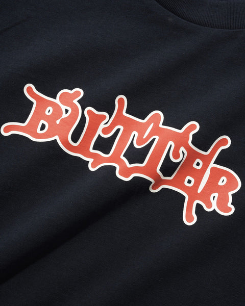 Butter Goods Serif Tee - Navy