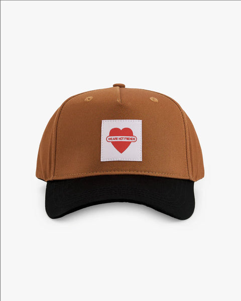 We Are Not Friends Union Heart Cap - Brown / Black