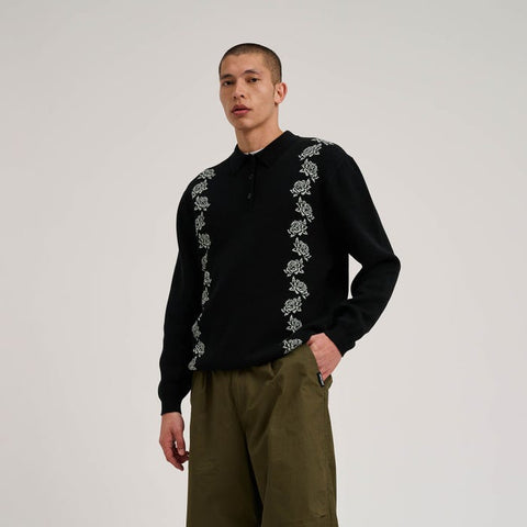 Santa Cruz Donnie Polo Knit Crew - Black