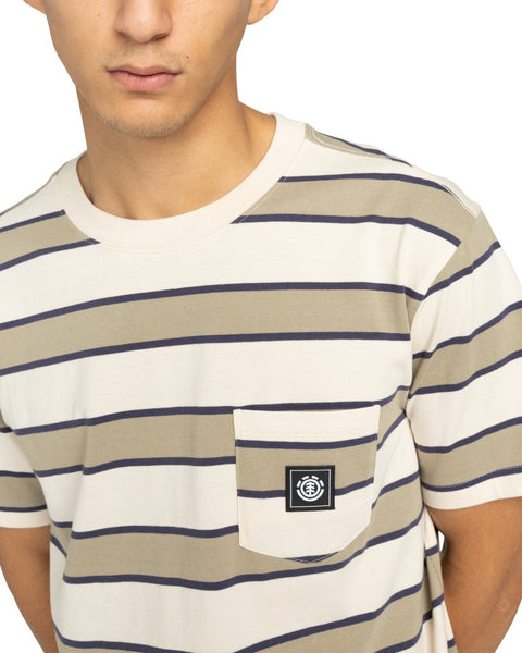 Element Icon Label Pocket Tee - Oat Milk / Aluminium