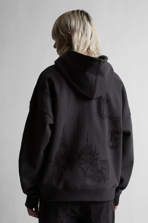 Wasted Paris Stronghold Boxy Zip Hoodie - Black