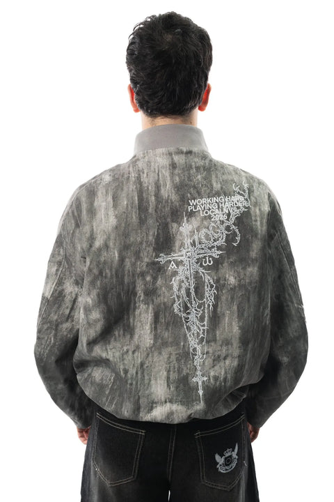 LocalNV Bomber Jacket - Washed Grey