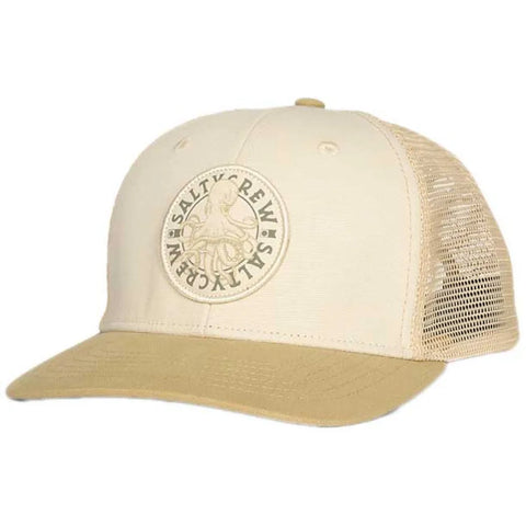 Salty Crew Tentacles Retro Trucker Cap - Birch Khaki