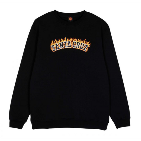 Santa Cruz Burnt Collegiate Crew - Black
