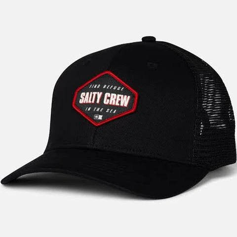 Salty Crew Shapely Trucker Cap - Black