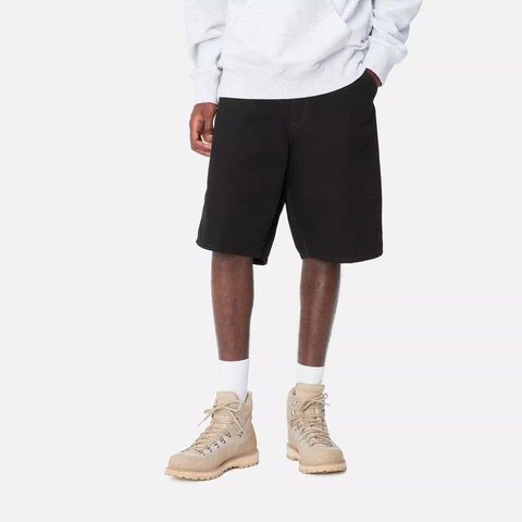 Carhartt WIP Single Knee Short - Black Rinsed