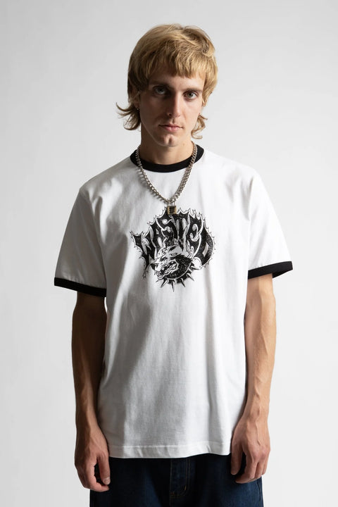 Wasted Paris Ringer Underdog Tee - White