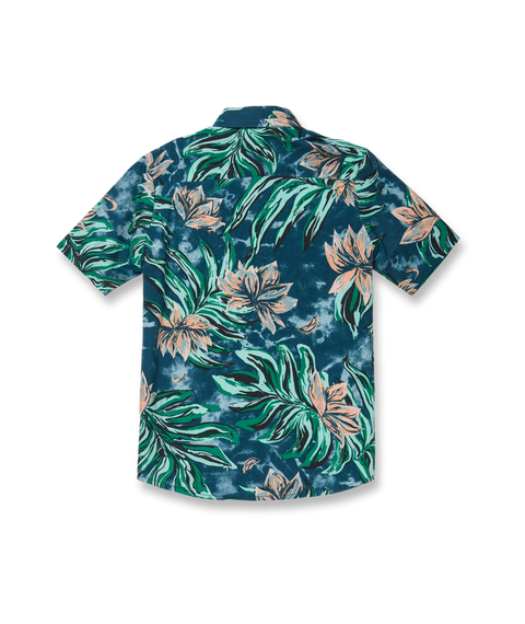Volcom Marble Florals Shirt - Aged Indigo