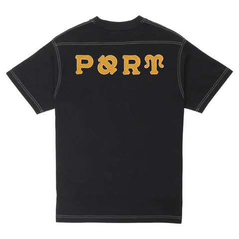 Pass~Port Letterhead Panel Tee - Washed Black