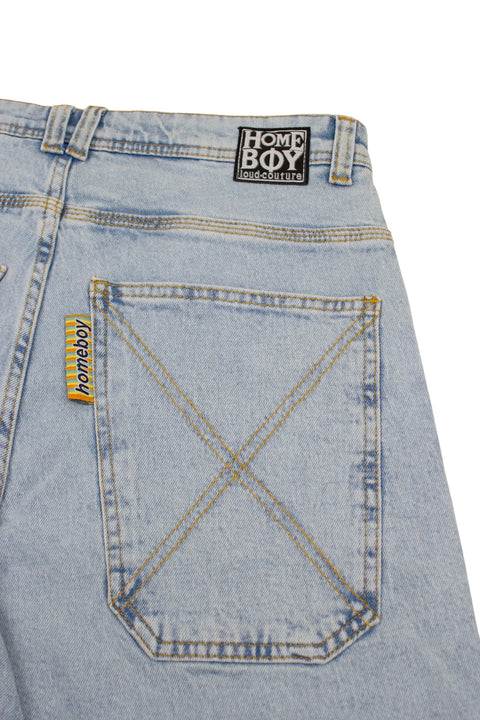Homeboy X-Tra Monster Denim Shorts - Moon