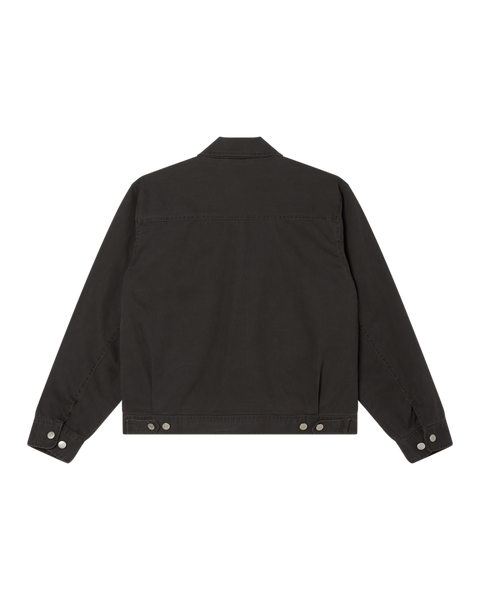 OBEY Walter Work Jacket - Black Faded Wash