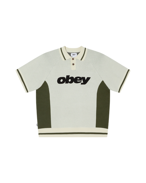OBEY Sport Polo Sweater - Unbleached Multi