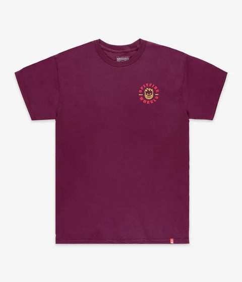 Spitfire Bighead CLS Tee - Maroon / Red / Yellow