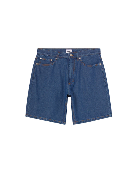 Obey Emerson Denim Shorts - Blue Stone Wash