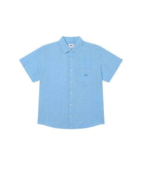 OBEY Barry Woven SS Shirt - Sky Blue