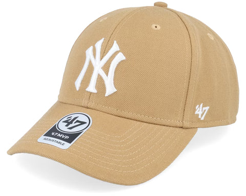 47 Caps New York Yankees MLB Cap - Camel / White