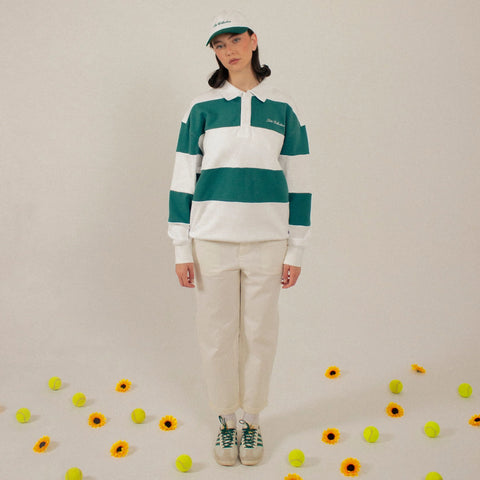 Dito Collective Baseline Quarter Zip - Green / White