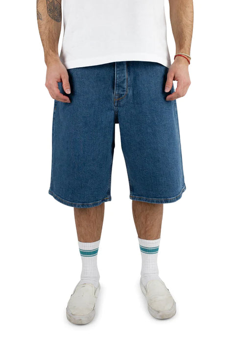 Homeboy X-Tra Monster Denim Shorts - Washed Blue