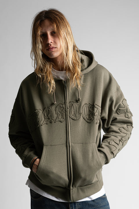 Wasted Paris Ordo Zip Hoodie - Army Green