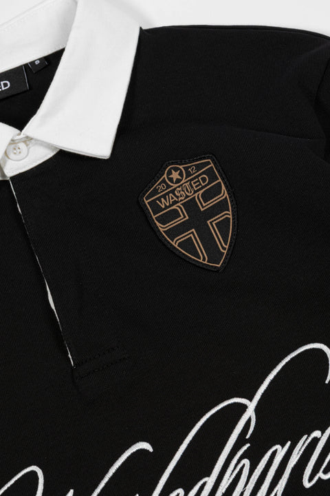 Wasted Paris Script Polo - Black