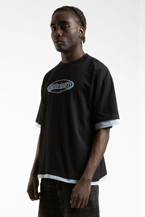 Wasted Paris Yard T-Nine Tee - Black / Light Blue