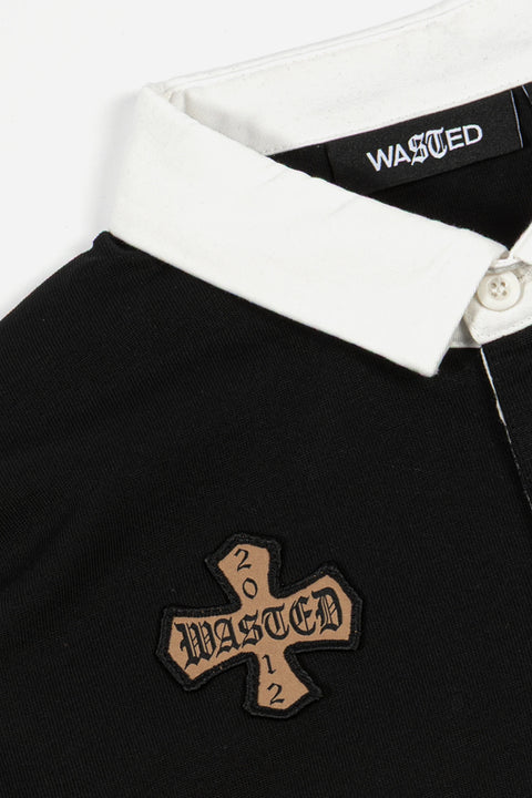 Wasted Paris Script Polo - Black