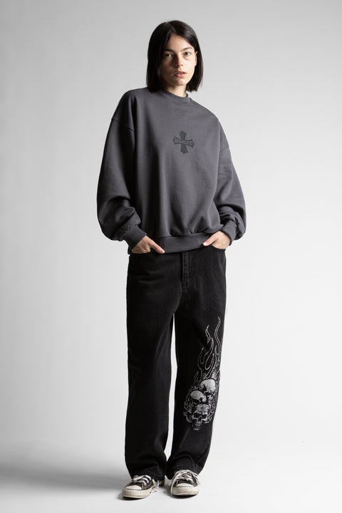Wasted Paris Ordo Crewneck - Old Black