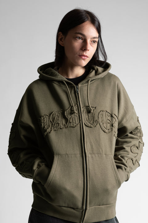 Wasted Paris Ordo Zip Hoodie - Army Green