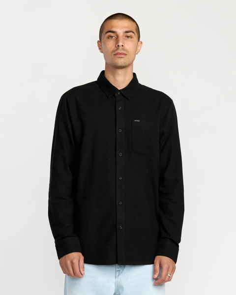 Volcom Caden Solid Shirt - Antique Black
