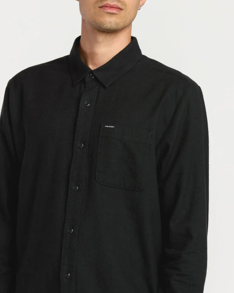 Volcom Caden Solid Shirt - Antique Black