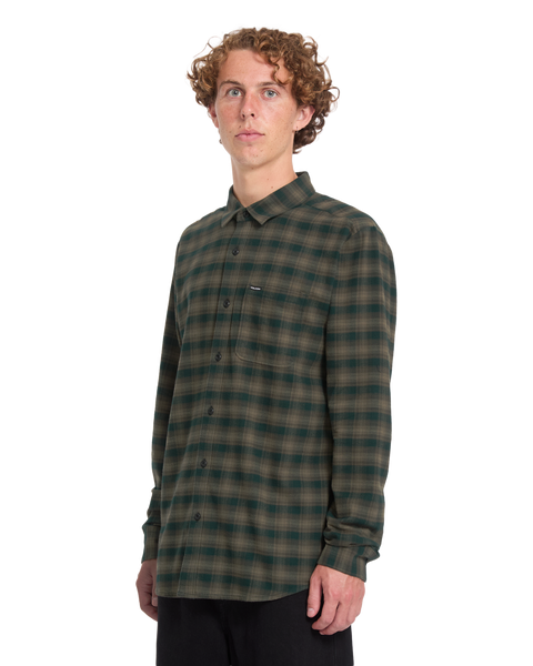 Volcom Caden Plaid Shirt - Wintermoss