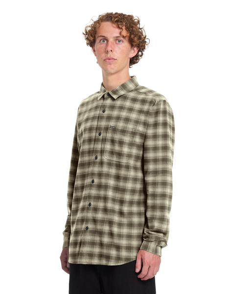 Volcom Caden Plaid Shirt - Light Khaki
