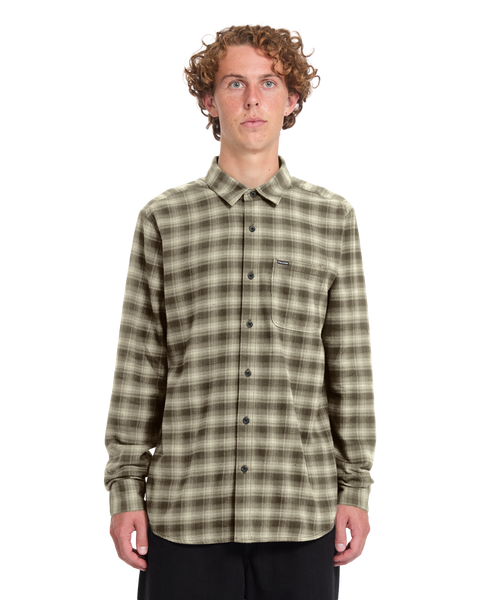 Volcom Caden Plaid Shirt - Light Khaki