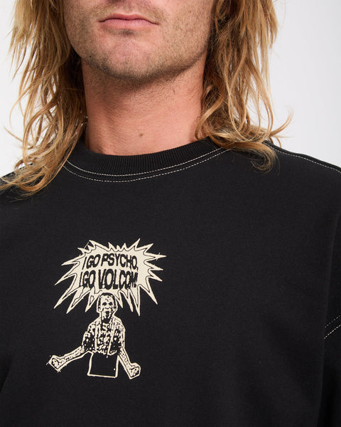 Volcom I Go Psycho Crew - Black