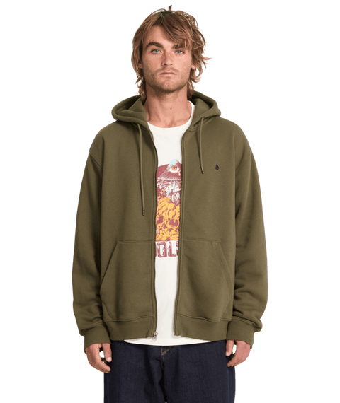 Volcom Single Stone Zip Hoodie - Sage Leaf