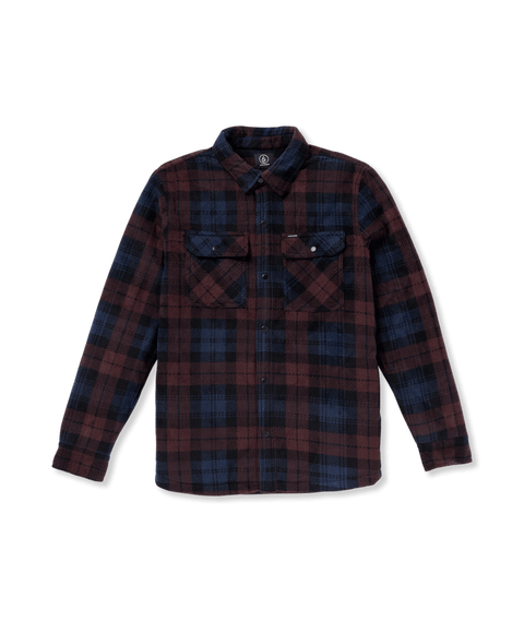 Volcom Bowered Fleece Shirt - Merlot