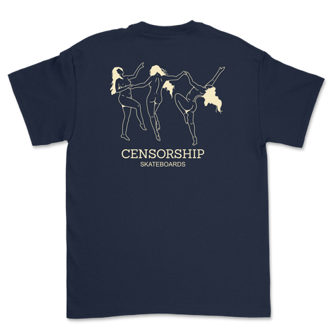 Censorship Akelarre Fill Tee - Navy