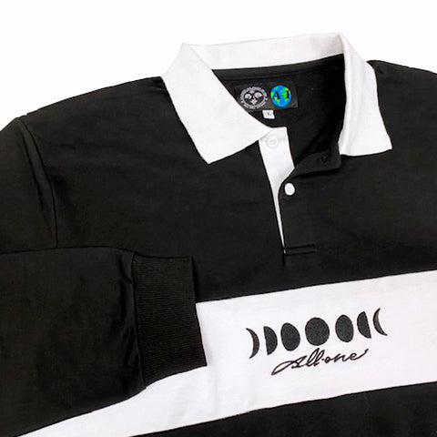All One Moonphases LS Player Polo - Black / White