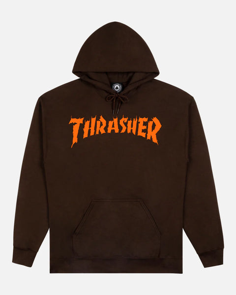 Thrasher Burn It Down Hoodie - Chocolate