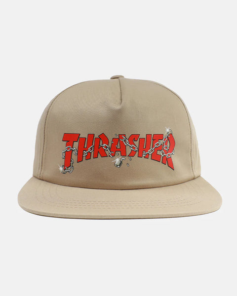 Thrasher Chains Snapback Cap - Khaki