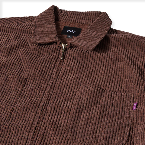 HUF Cornelius Zip Shirt - Eggplant