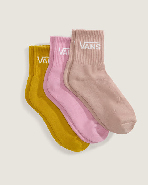 Vans Classic Half Crew Socks 3 Pack - Pink Dawn